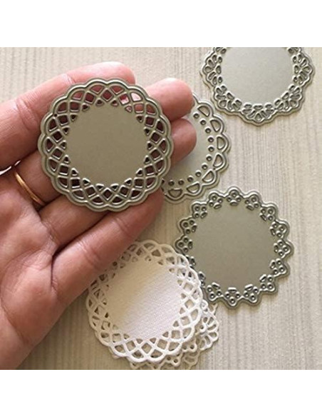 Juego de Troqueles de Metal VVS 4 Patrones Bordes Redondos