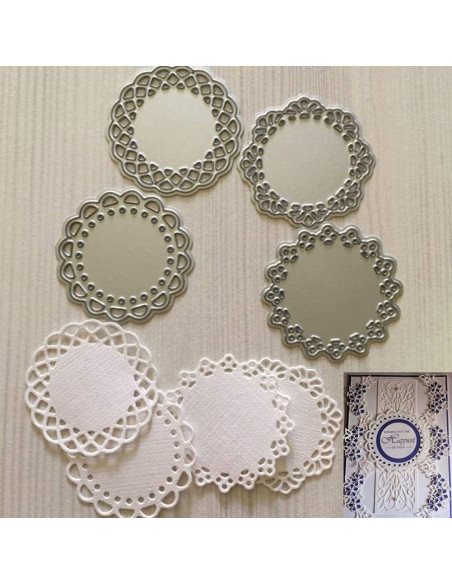 Juego de Troqueles de Metal VVS 4 Patrones Bordes Redondos