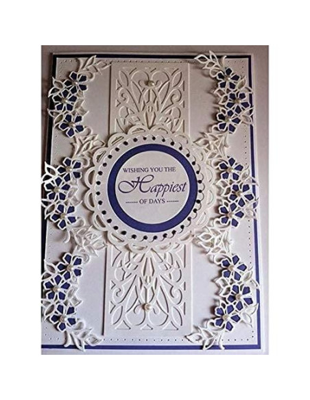 Juego de Troqueles de Metal VVS 4 Patrones Bordes Redondos