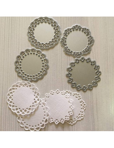 Juego de Troqueles de Metal VVS 4 Patrones Bordes Redondos