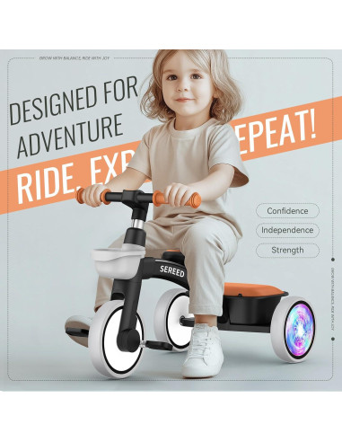 Triciclo SEREED Colorido para Niños 2 a 5 Años Ajustable