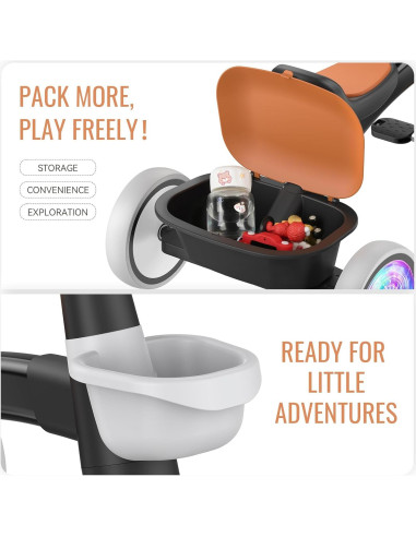 Triciclo SEREED Colorido para Niños 2 a 5 Años Ajustable