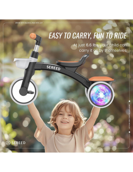 Triciclo SEREED Colorido para Niños 2 a 5 Años Ajustable