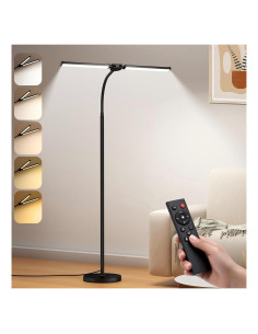 Lámpara de Pie LED VrimNowit Doble Cabezal Ajustable 149.9cm