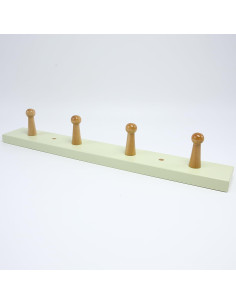 Perchero de pared AMAPON 40.6 cm 2 piezas 4 ganchos Verde 2