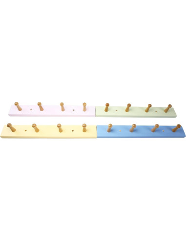 Perchero de pared AMAPON 40.6 cm 2 piezas 4 ganchos Verde