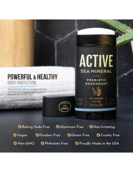 Desodorante Natural Honestly pHresh para Hombres 70.87 g - Libre de Aluminio y Bicarbonato