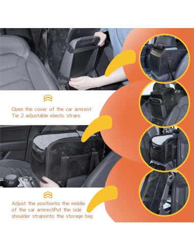 Asiento de Coche para Perros WOYYHO Negro hasta 8.16 kg