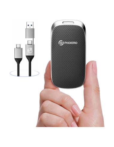 PHIXERO P20 SSD Externo 512GB USB 3.2 Gen 2, Negro