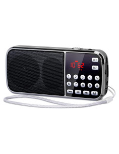 Radio Portátil AM FM Bluetooth PRUNUS J-189 con Linterna LED