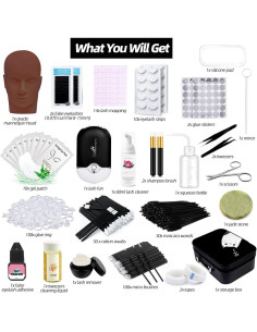 Kit de Extensión de Pestañas DNSGOOR con Ventilador USB y Herramientas 2