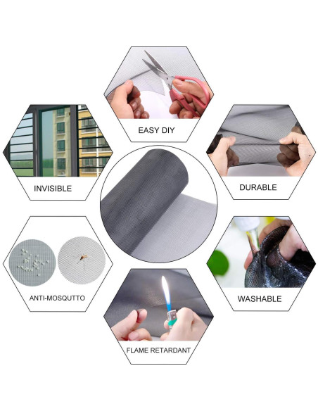 Kit de Reparación de Pantallas de Fibra de Vidrio Pazaka 48x100cm