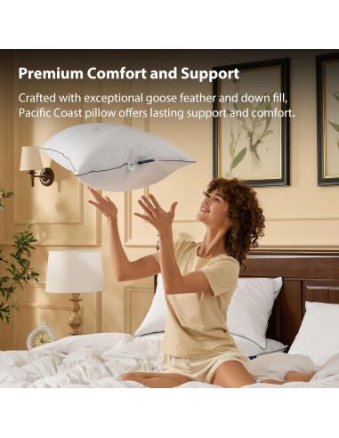 Almohada de Cama Pacific Coast Estándar Plumas de Ganso 1 Paquete