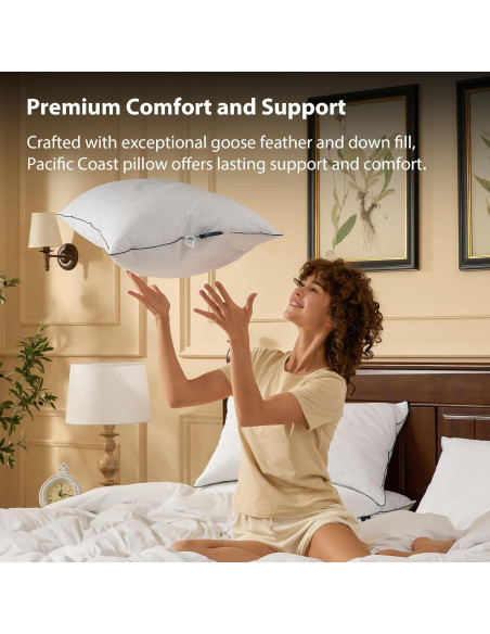Almohada de Cama Pacific Coast Estándar Plumas de Ganso 1 Paquete