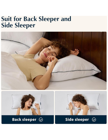 Almohada de Cama Pacific Coast Estándar Plumas de Ganso 1 Paquete