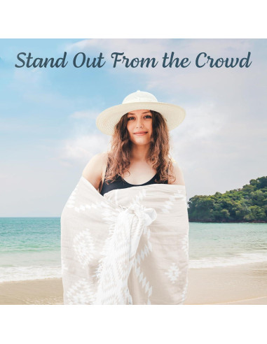 Toalla de Playa Turca Mebien 100% Algodón 89x170cm Beige