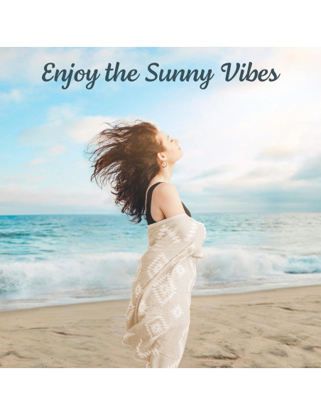 Toalla de Playa Turca Mebien 100% Algodón 89x170cm Beige