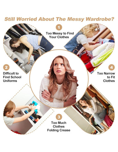 4 Perchas de Plástico HZZILEY para Closet Ahorra Espacio