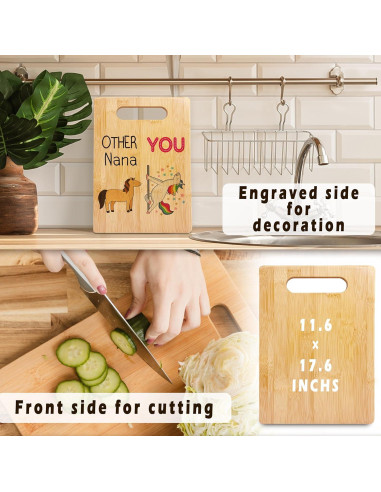 Tabla de Cortar de Bambú SPBL&L 29.5x19.3 cm Decorativa