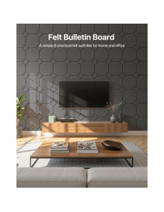 Tableros de Corcho Woovio 12 Piezas 121.92x91.44cm Negro 2