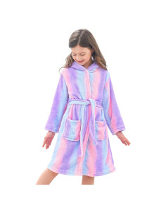 Bata de Baño con Capucha Unicornio para Niñas 4-5T