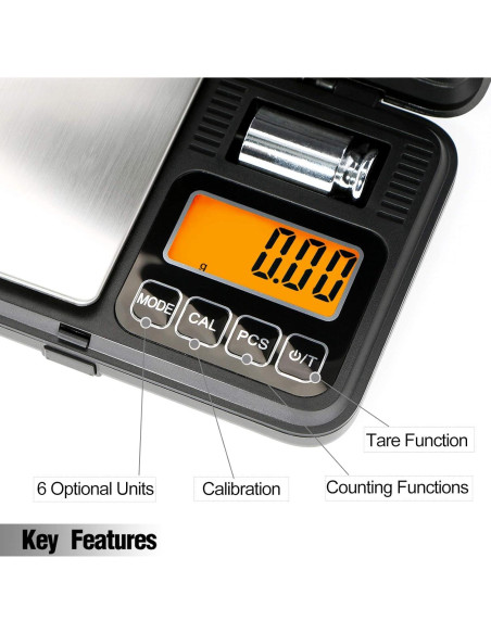 Balanza Digital de Bolsillo Fuzion 200g/0.01g con LCD