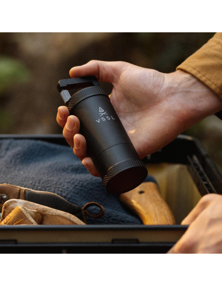 Molinillo de Café Manual VSSL Java 20g Acero Inoxidable Negro