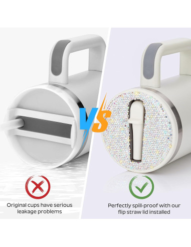 Tapa de Pajita SAVORI 30 oz para Stanley Quencher H2.0 - Antidesbordamiento