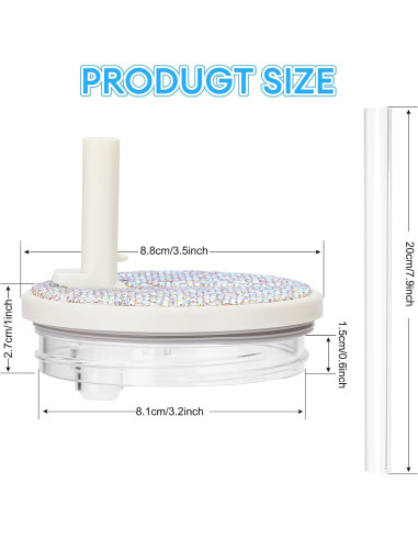 Tapa de Pajita SAVORI 30 oz para Stanley Quencher H2.0 - Antidesbordamiento