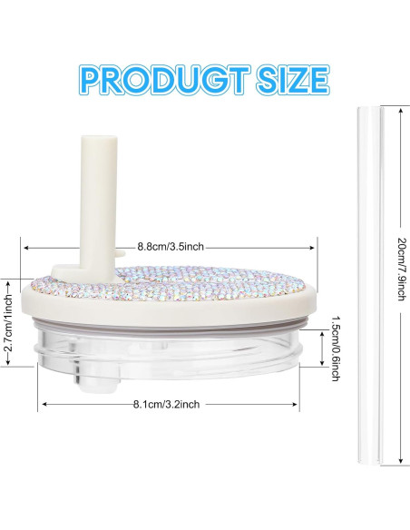 Tapa de Pajita SAVORI 30 oz para Stanley Quencher H2.0 - Antidesbordamiento