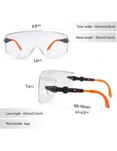 Gafas de seguridad SAFEYEAR con lente antiempañante 2
