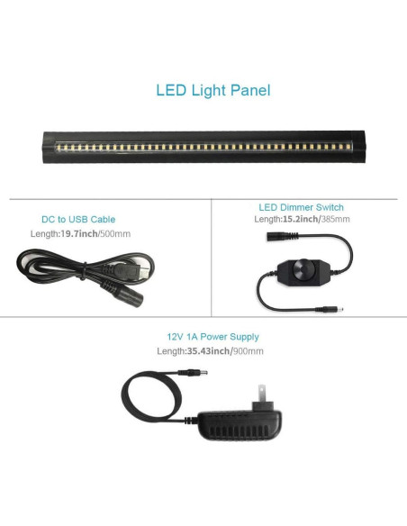 Iluminación LED bajo gabinete 33 cm 12V 5W regulable cálido