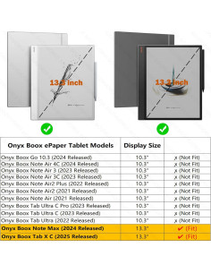 Funda Magnética BOZHUORUI para 13.3" Boox Note Max y Tab X C 2