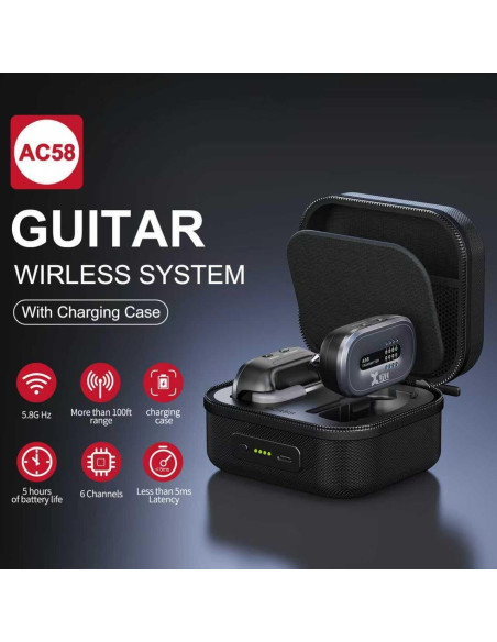 Sistema Inalámbrico de Guitarra Xvive AC58 5.8GHz con Estuche