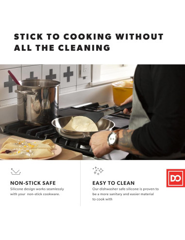 Juego de Espátulas de Silicona DI ORO - 3 Piezas - Resistente al Calor