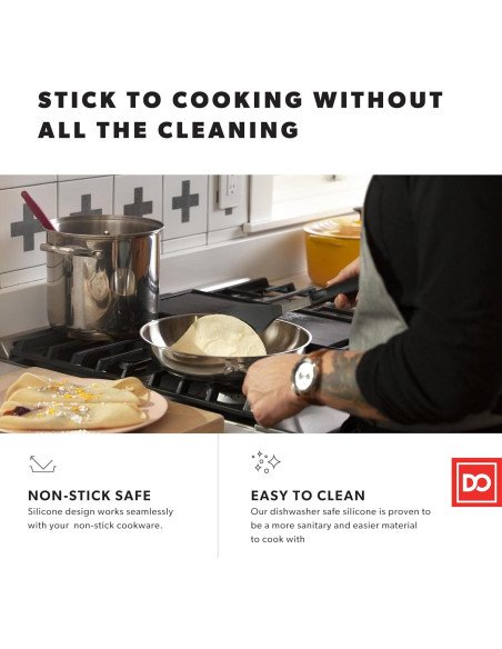 Juego de Espátulas de Silicona DI ORO - 3 Piezas - Resistente al Calor