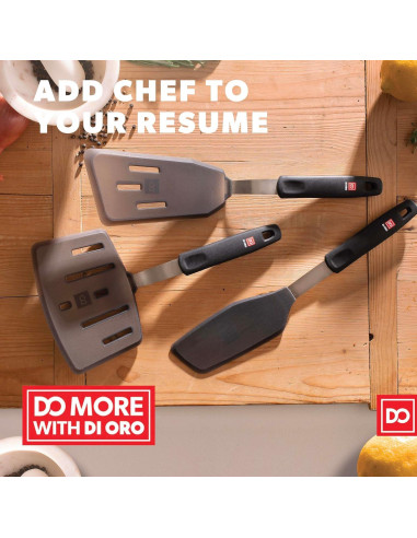 Juego de Espátulas de Silicona DI ORO - 3 Piezas - Resistente al Calor