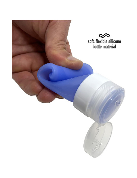 Juego de Botellas de Viaje Silicona Cruise On 4 Piezas 59ml 41ml Juego de Botellas de Viaje Silicona Cruise On 4 Piezas 59ml 41ml