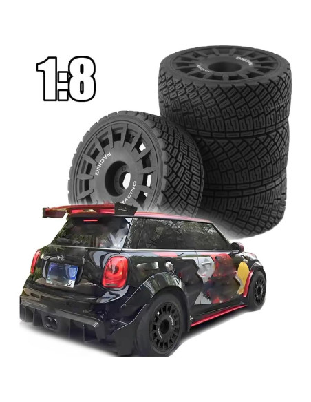 Llantas y Neumáticos RC 1:8 Fujita 100mm Hex 17mm Negro