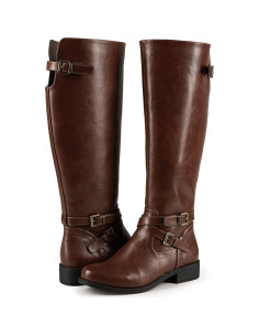 Botas Altas de Rodilla Ermonn para Mujeres de Cuero Sintético 2