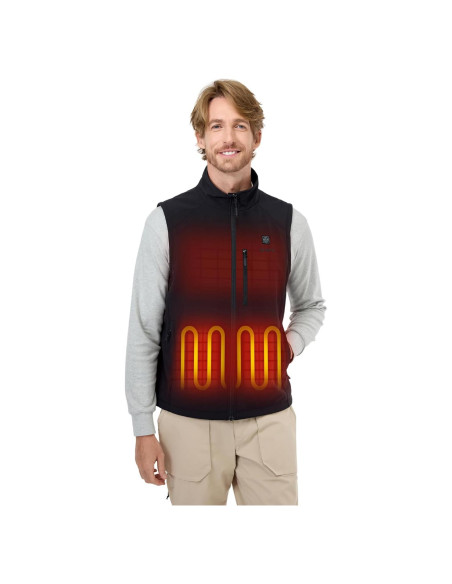 Chaleco Térmico Hombre ORORO X-Large Negro USB-C Calentado
