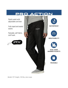 Pantalón de Lluvia Impermeable Frogg Toggs Mujer XX-Large Negro 2