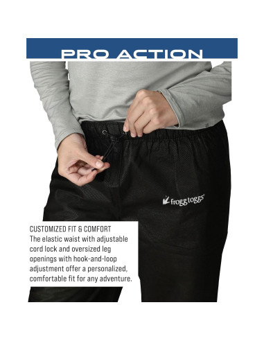 Pantalón de Lluvia Impermeable Frogg Toggs Mujer XX-Large Negro