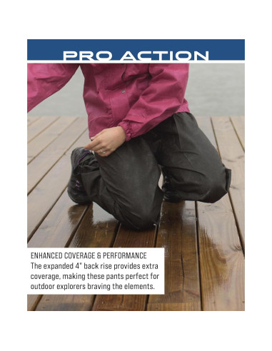 Pantalón de Lluvia Impermeable Frogg Toggs Mujer XX-Large Negro