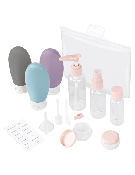 Juego de Botellas de Viaje FANVANAI 11 Piezas A Prueba de Fugas