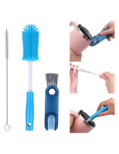Kit de Cepillos Limpiadores XANGNIER para Botellas - 3 Piezas