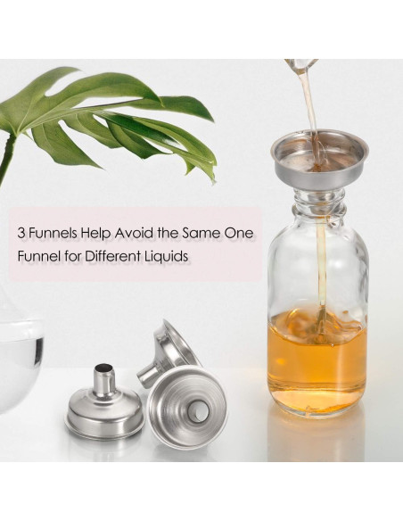 AOZITA 12 Botellas de Vidrio 60ml con Tapa y Embudos