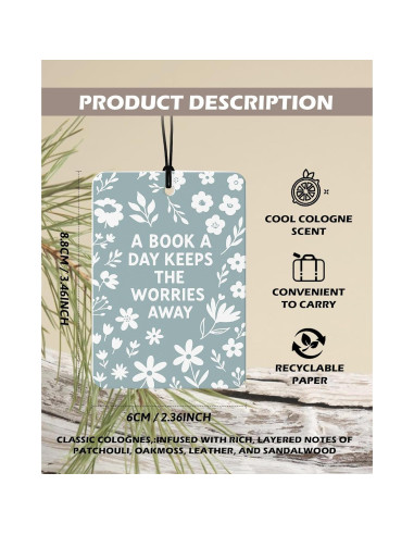 Ambientador de Coche EKGJW, 4 Piezas, Aroma Fresco, Decoración