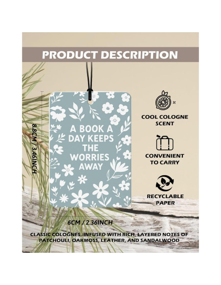 Ambientador de Coche EKGJW, 4 Piezas, Aroma Fresco, Decoración