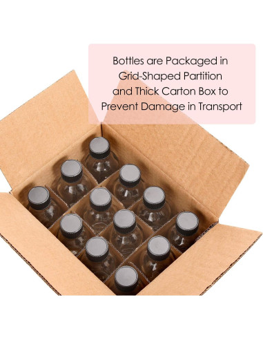 AOZITA 12 Botellas de Vidrio 60ml con Tapa y Embudos